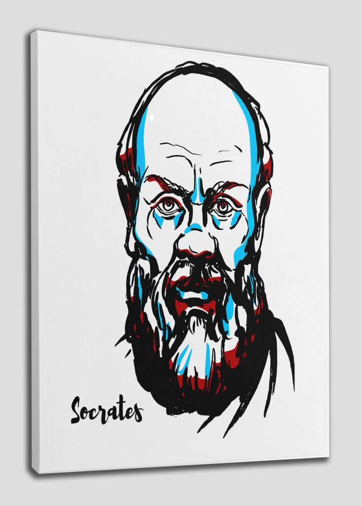 Socrates Dekoratif Kanvas Tablo 1213 Karışık 70 X 50