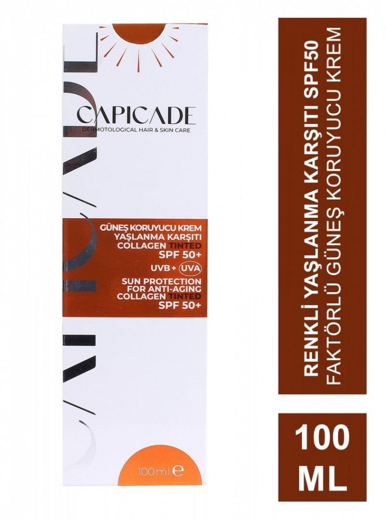 Capicade Spf 50+ Collagen Tinted Güneş Koruyucu Krem 100 Ml