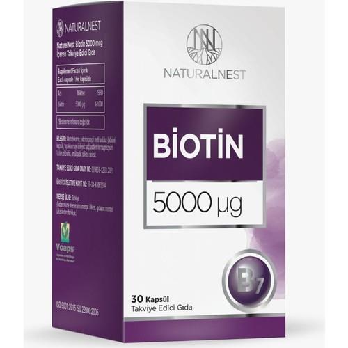 Naturalnest Biotin 5000 Μg 30 Kapsül