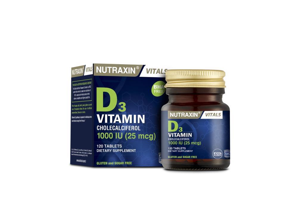Nutraxin D3 Vitamin 1000 Iu 120 Tablet