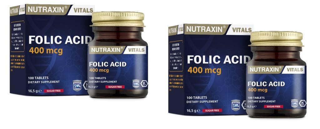 Nutraxin Folic Acid 100 Tablet X 2 Adet