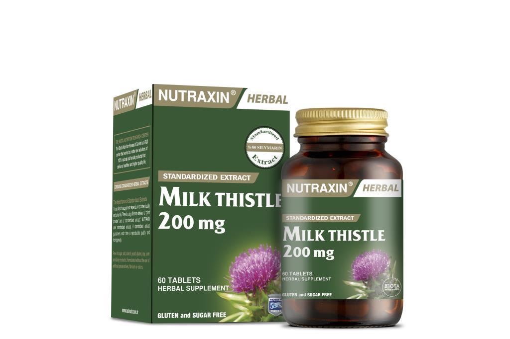 Nutraxin Milk Thistle 200 Mg 60 Tablet