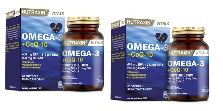 Nutraxin Omega3 Coq-10 60 Softjel X 2 Adet
