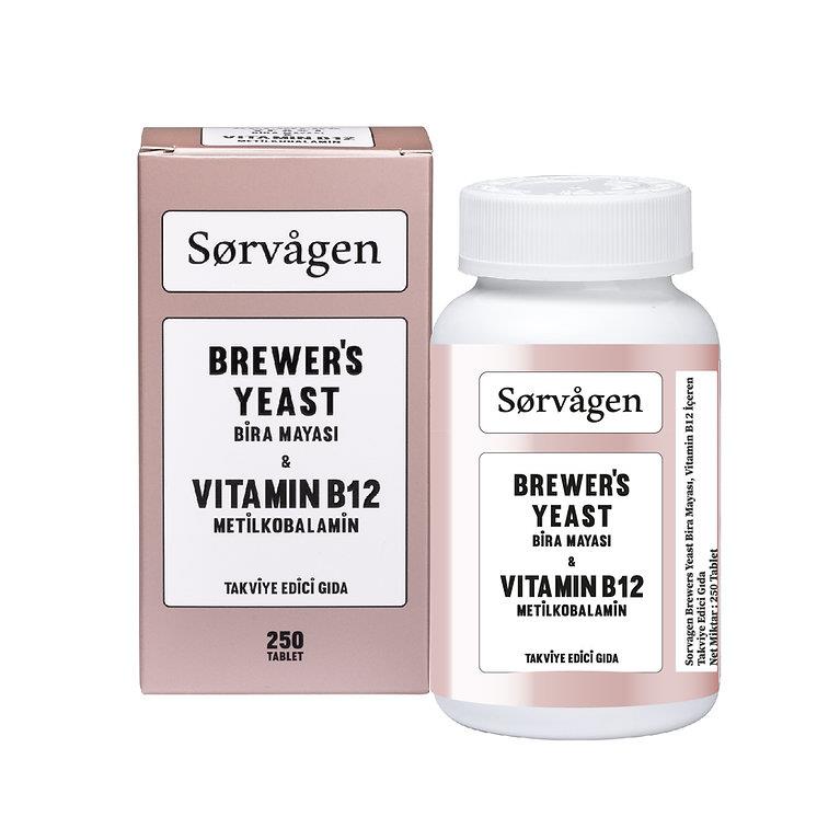 Sorvagen Brewers Yeast (Bira Mayası) Vitamin B12 250 Tablet