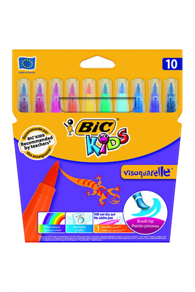 Kids Visaquarelle Fırça Uçlu Keçeli Boya Kalemi 10 Renk