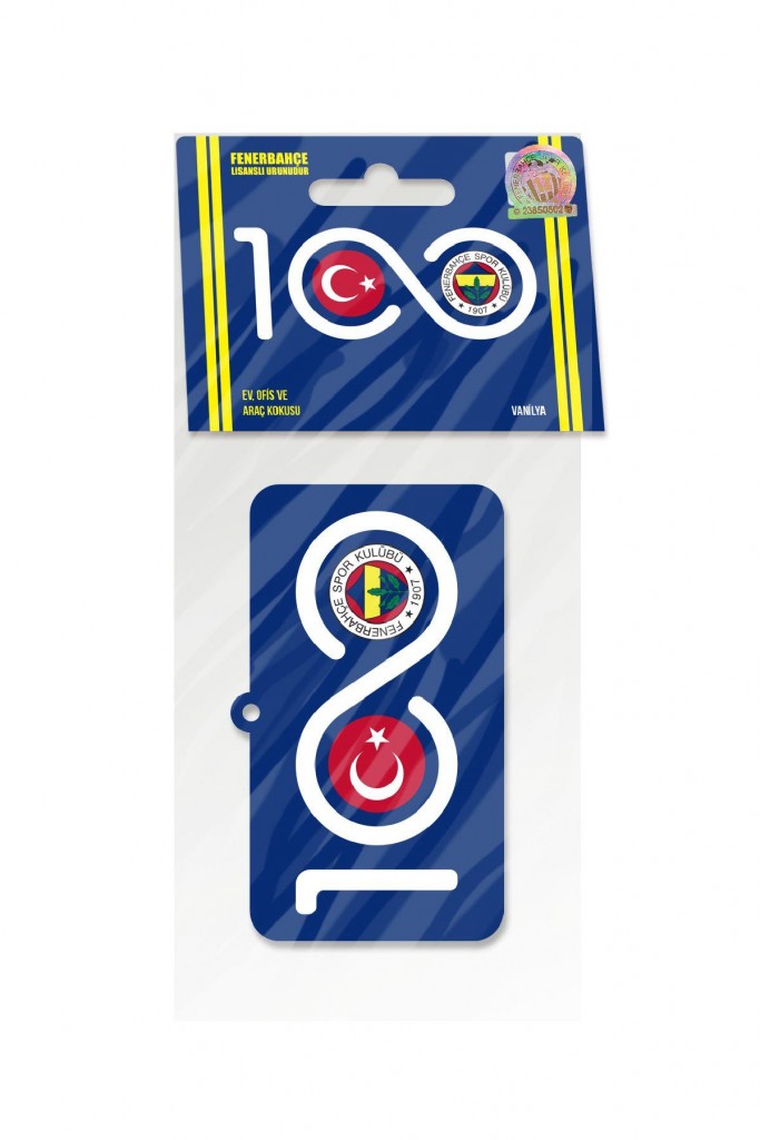 Fenerbahçe 100 Yıl  Logolu Lisaslı 5 Yıldızlı Taraftarlı  Armalı Asma Oto Kokusu
