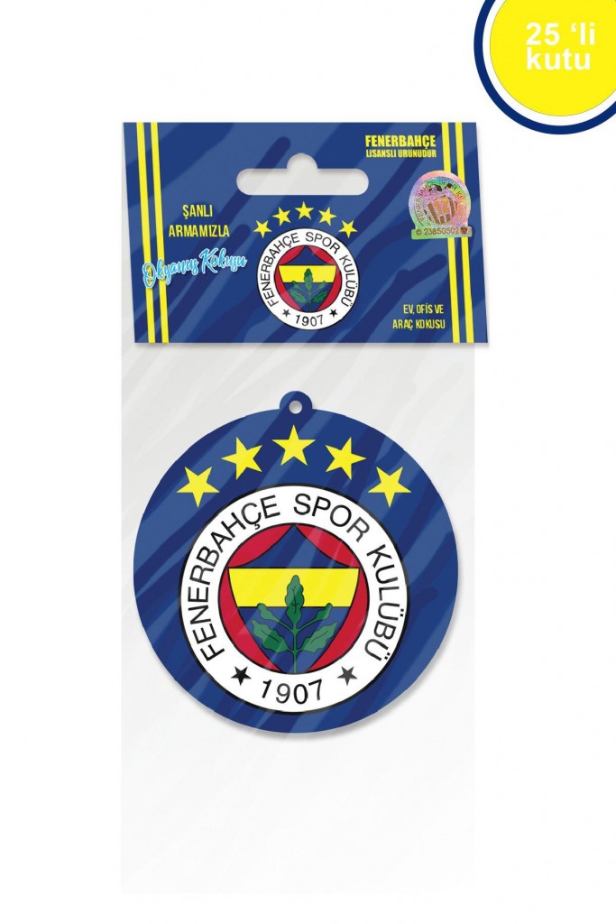 Fenerbahçe 25 Adet Logolu Lisaslı 5 Yıldızlı Taraftarlı  Armalı Asma Oto Kokusu