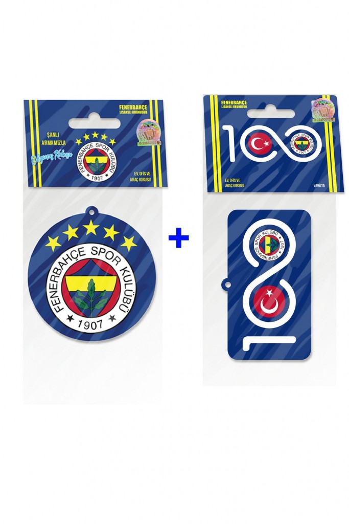 Fenerbahçe Lisaslı 5 Yıldızlı Taraftarlı   Armalı (Logolu) - 100 Yıl  Logolu Asma Oto Kokusu