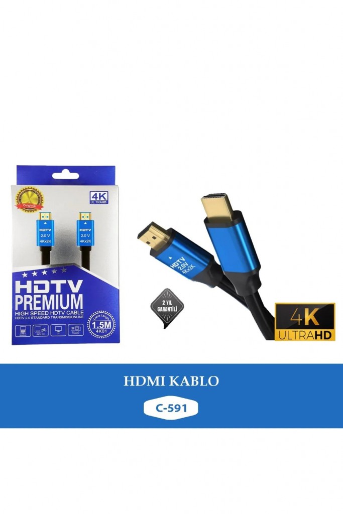 Kkdavm Hdtv Premium Yüksek Hizli 4K Ultra Hd Hdmi(A) 1.5 Metre Kablo 4K Uyumlu