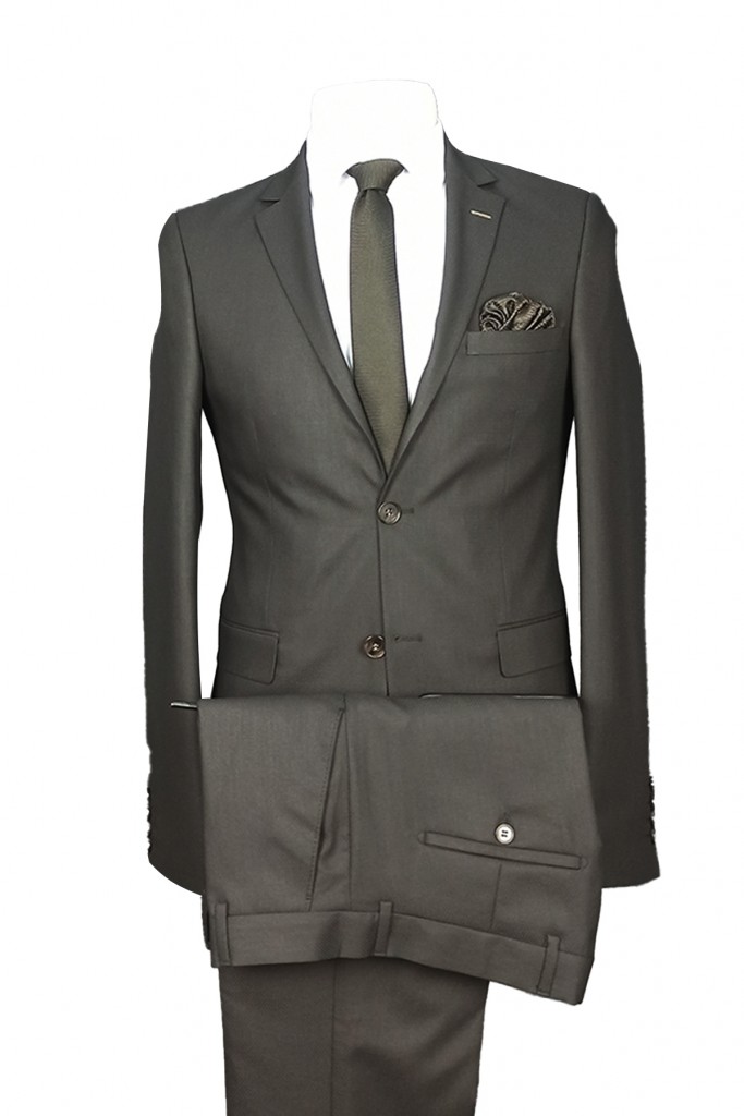 Cengiz İnler Armür Çift Düğme 8 Drop Yeleksiz Modern Fit Erkek Takım Elbise