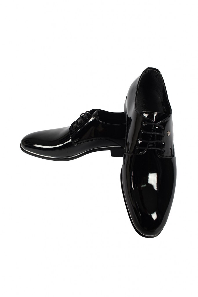 Cengiz İnler Düz Eva Taban Rugan Damatlık Klasik Erkek Ayakkabı