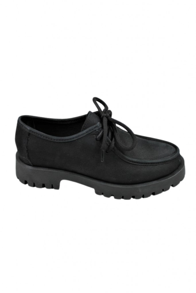 La Scada Y-147 Siyah Nubuk Kadın Casual Ayakkabı