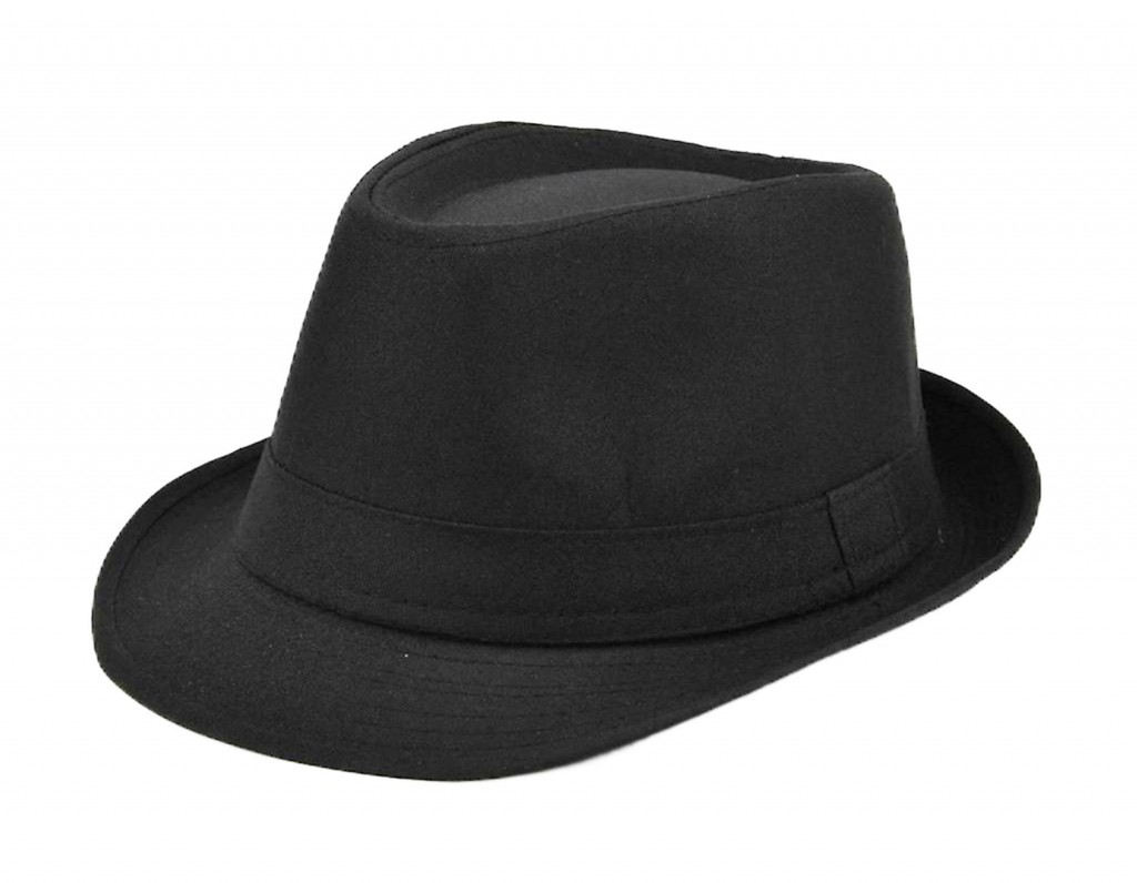 Çocuk Boy Siyah Kumaş Fötr Şapka Gösteri Şapkası 54 No