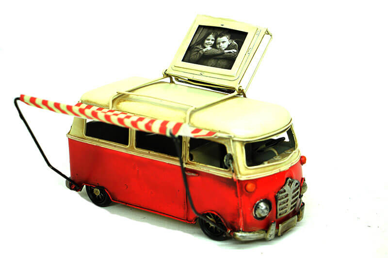 Dekoratif Metal Minibüs Çerçeveli Ve Tenteli