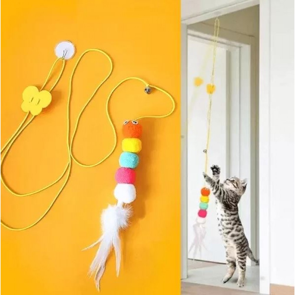 Elastik Yapışkanlı Kedi Oyun Oltası