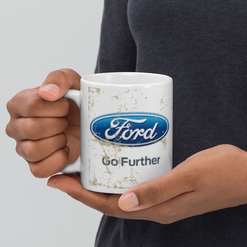 Ford Çift Tarafı Baskılı Kupa Bardak Özel Kutusunda