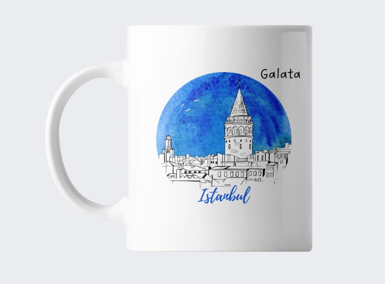 Galata Kulesi Baskılı Kupa Bardak