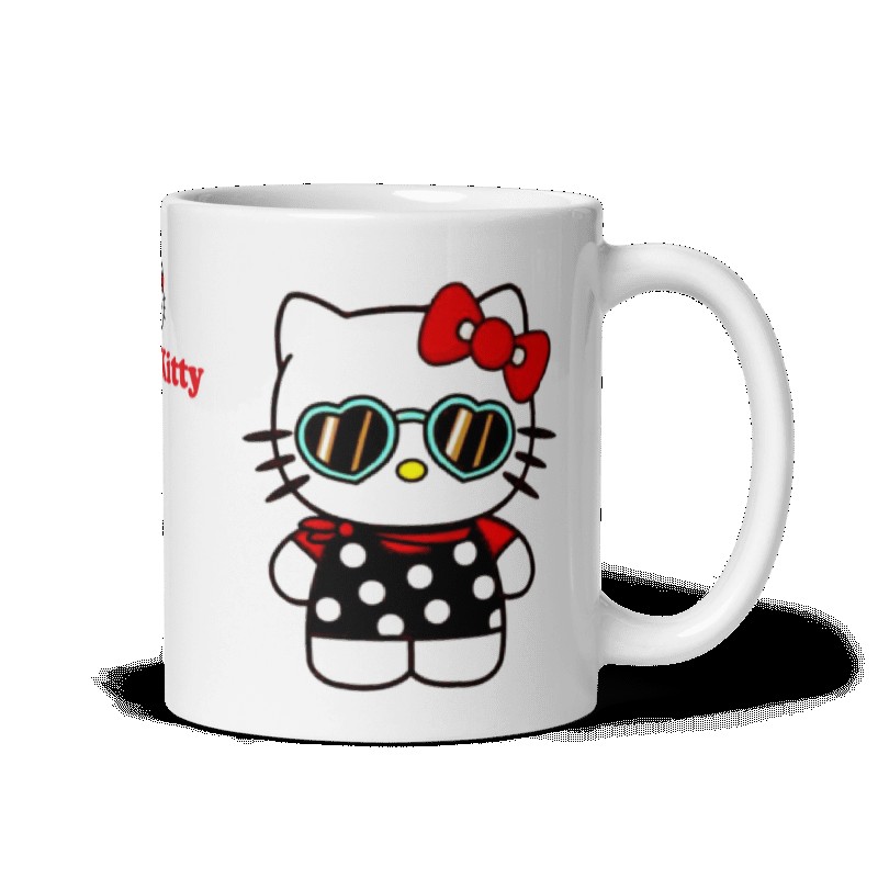 Hello Kitty Çift Tarafı Baskılı Kupa Bardak Özel Kutusunda Model 6
