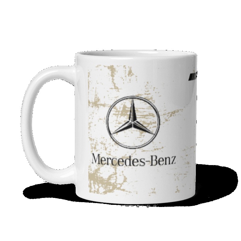 Mercedes Benz Çift Tarafı Baskılı Kupa Bardak Özel Kutusunda