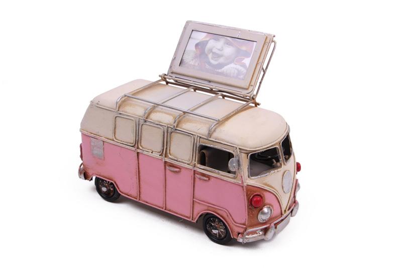 Dekoratif Metal Minibüs Çerçeveli Ve Kumbaralı Hediyelik