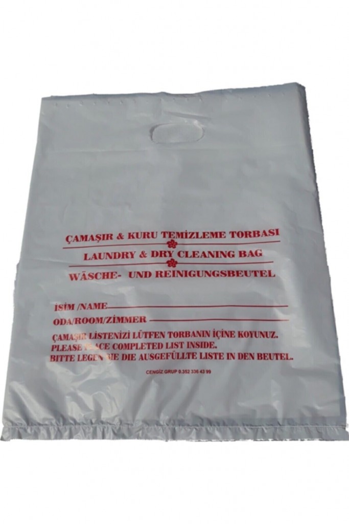 Otel Kirli Çamaşır Poşeti Torbası Laundry Bag Hijyen Torbası Kuru Temizleme Torbası 300 Adet