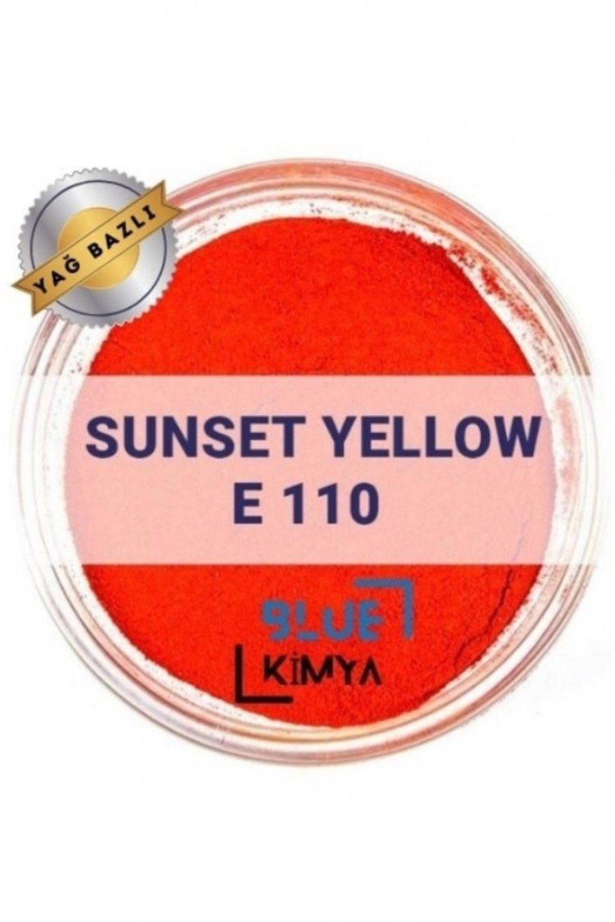 Lake Sunset Yellow 1 Kg Turuncu E110 Yağ Bazlı Toz Gıda Boyası