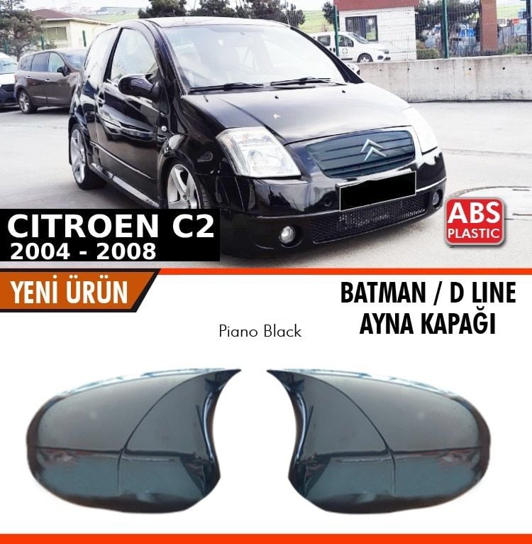 Citroen C2 Batman Ayna Kapağı Piano Black / 2004-2008