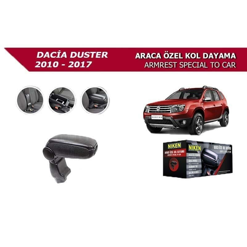 Dacia Duster Uyumlu 2010-2017 Araca Özel Kol Dayama Kolçak Siyah Niken Parça