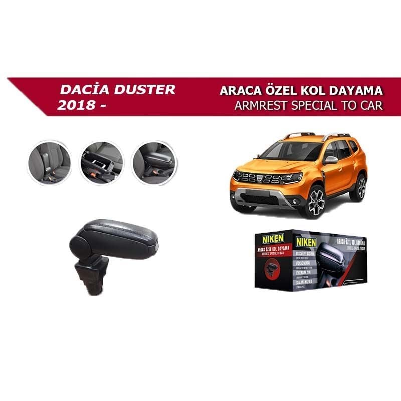 Dacia Duster Uyumlu 2018- Araca Özel Kol Dayama Siyah