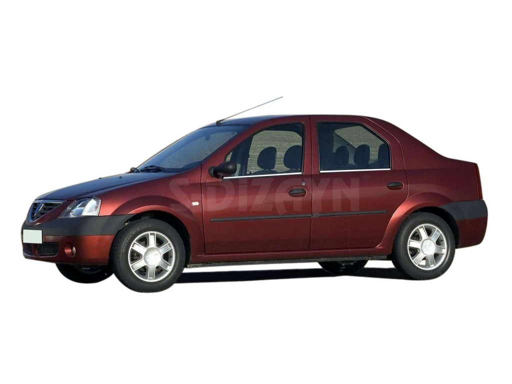 Dacia Logan Uyumlu Krom Cam Çıtası 4 Parça 2005-2013