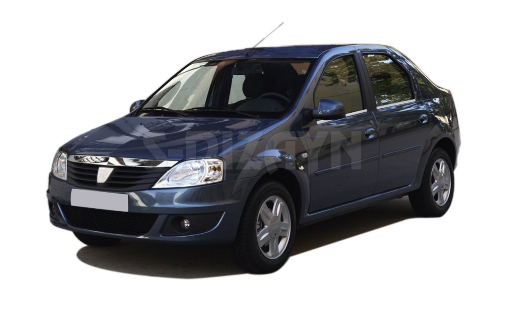 Dacia Logan Uyumlu Krom Cam Çıtası 4 Parça 2008-2013