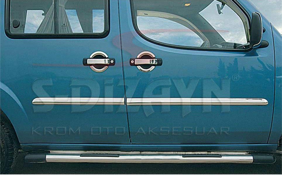 Fiat Doblo Uyumlu Krom Yan Kapı Çıtası 4 Parça 2000-2006