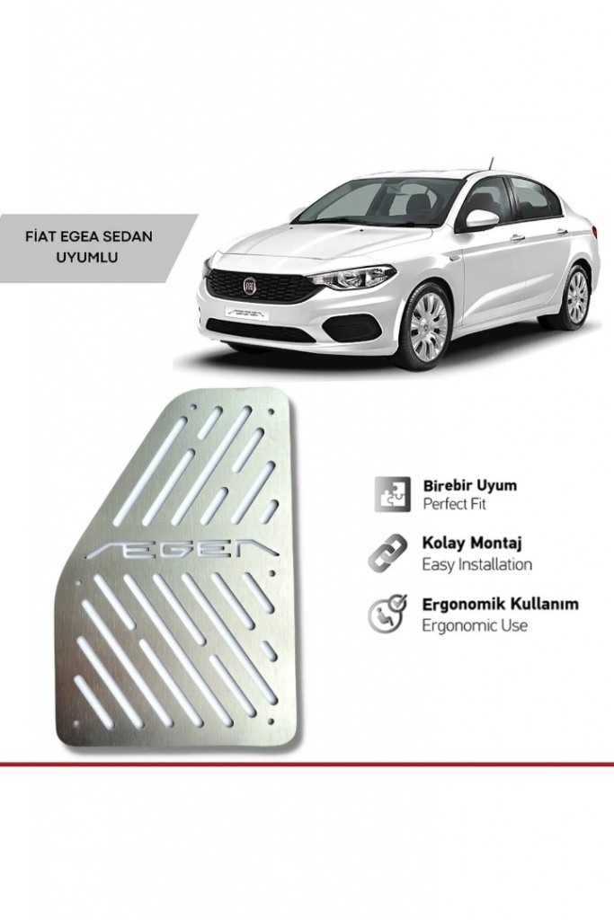 Fiat Egea Uyumlu Krom Ayak Dinlendirme Pedalı - 2015 - 2019 Parça