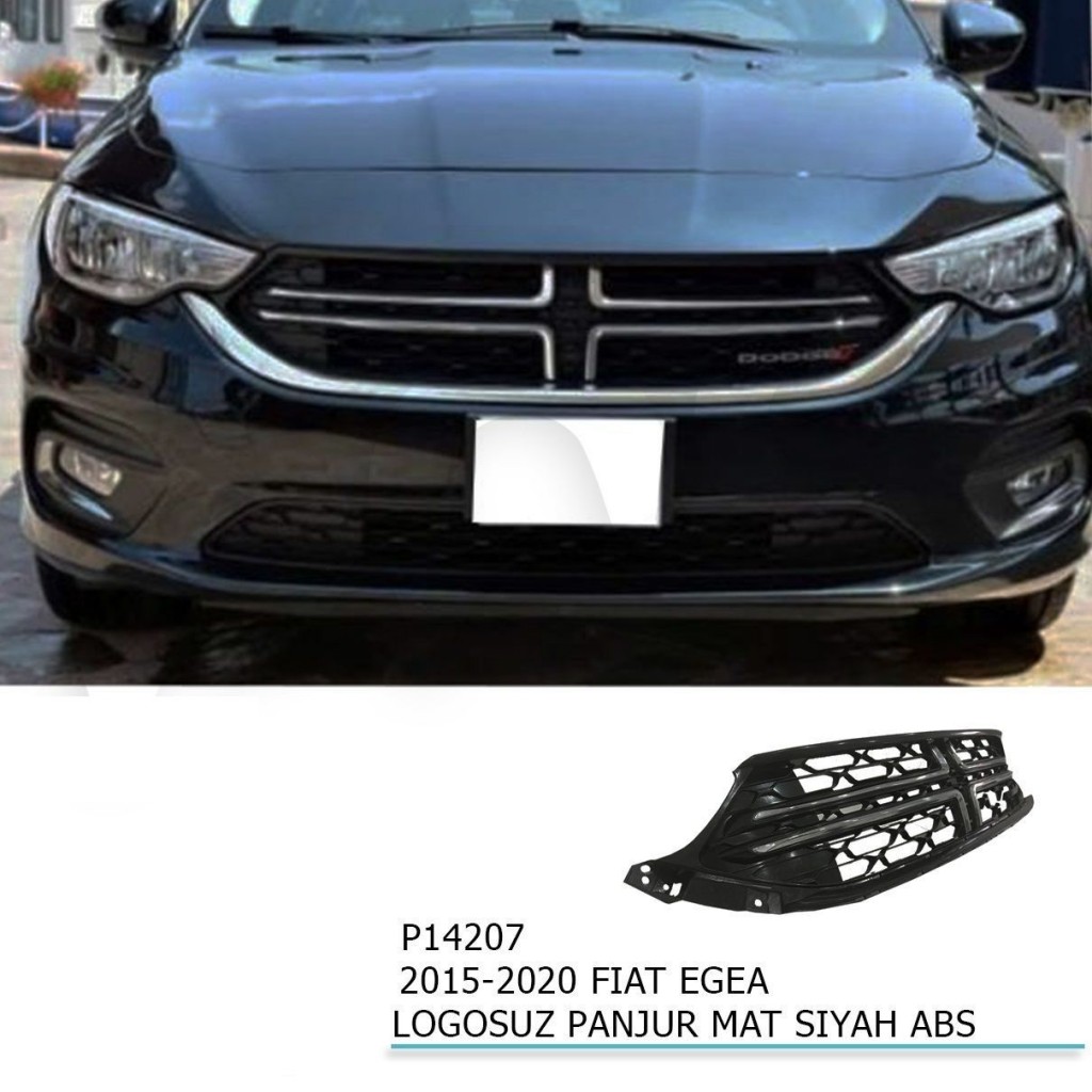 Fiat Egea Uyumlu Logosuz Panjur Mat Siyah Abs 2015-2020 Parça