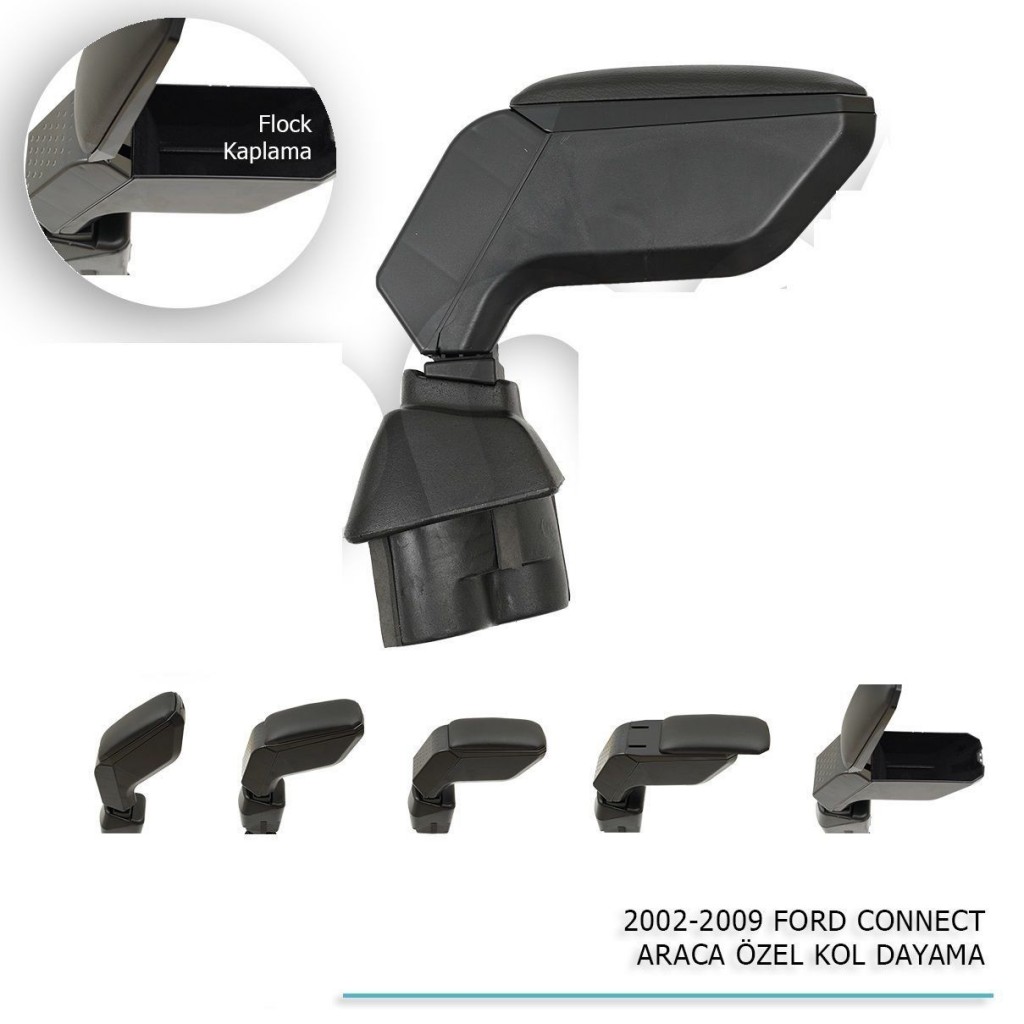 Ford Connect Uyumlu Araca Özel Kol Dayama Siyah 2002-2009 Parça