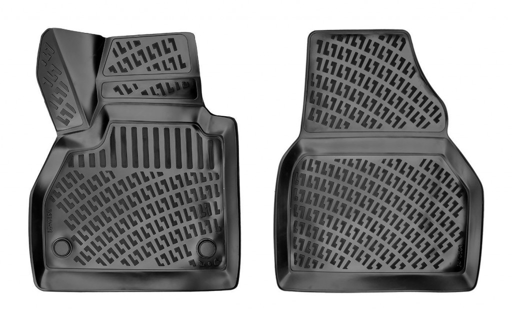 Ford Courier Uyumlu Panelvan (2 Parça) 2014 Sonrası 3D Havuzlu Siyah Paspas Seti