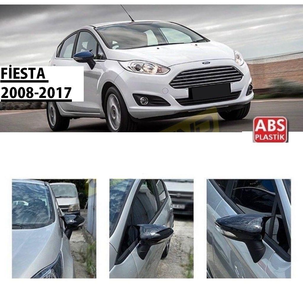 Ford Fiesta Uyumlu (2008-2017) Batman Yarasa Ayna Kapağı (Piano Black)