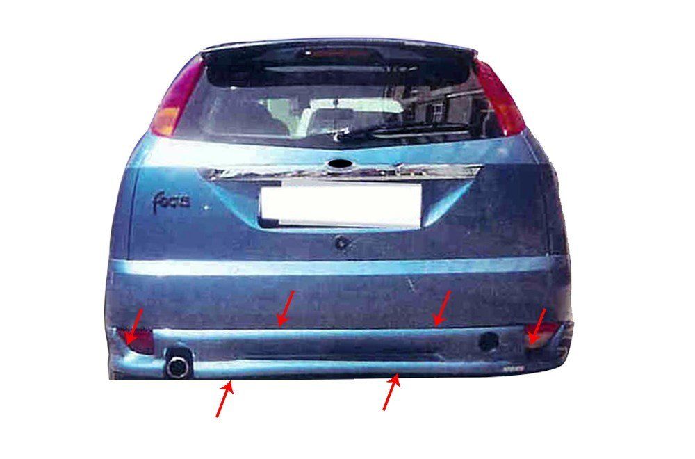 Ford Focus Uyumlu 1 Hatchback Arka Tampon Altı Fiber 1998-2005