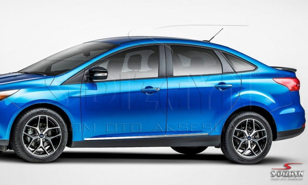 Ford Focus Uyumlu 3 Sedan Kapı Koruma Çıtası Krom 2011-2018