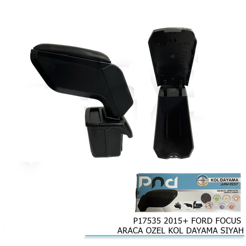 Ford Focus Uyumlu Araca Özel Kol Dayama Siyah 2015+ Parça