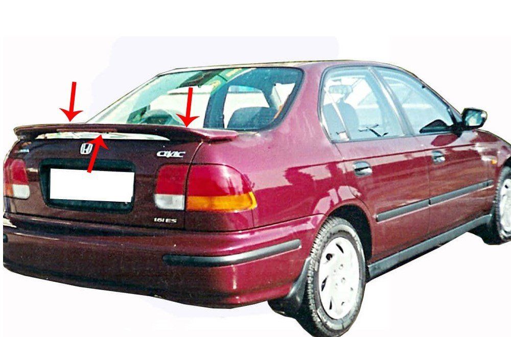 Honda Civic Uyumlu 6 Spoiler Bagaj Yüksek (Işıklı) Fiber 1995-2001