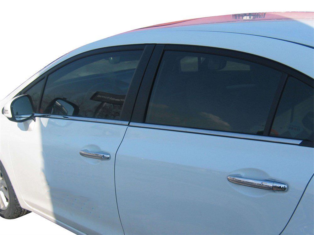 Honda Civic Uyumlu 9 Cam Çıtası 4 Parça  Krom 2012 Ve Sonrası