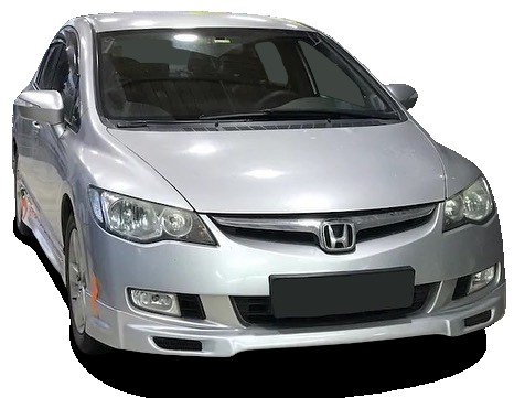Honda Civic Uyumlu Fd6 (2006-2009) Makyajsız Kasa İçin Makyajlı Ön Tampon Ek (Plastik)