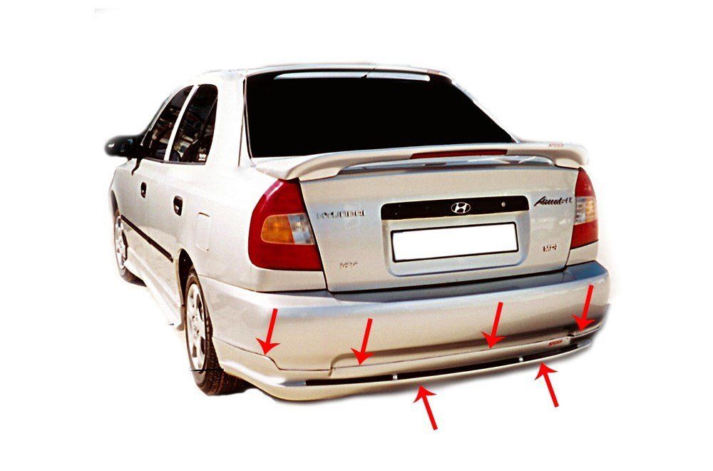 Hyundai Accent Uyumlu Arka Tampon Altı Fiber 2000-2003