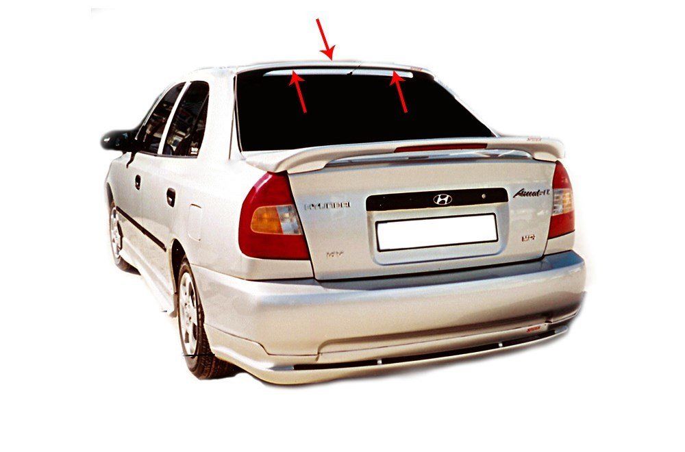 Hyundai Accent Uyumlu Spoiler Cam Üstü Fiber 2000-2003
