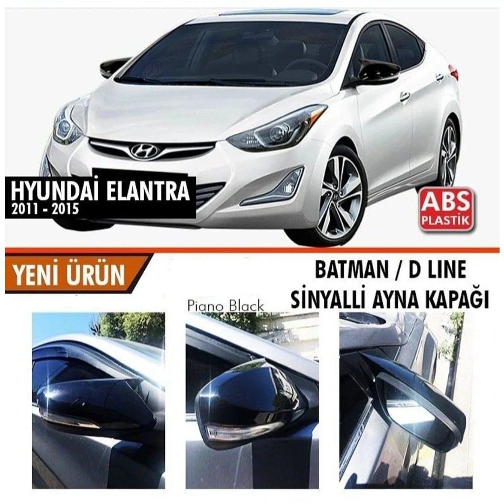 Hyundai Elantra Uyumlu 2011 2015 Batman Ayna Kapağı (Sinyalli )