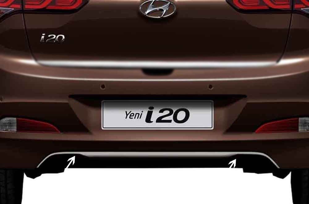 Hyundai İ20 Uyumlu Arka Difüzör Çıtası Krom 2014-2018