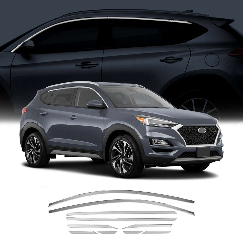 Hyundai Tucson Uyumlu 2015 2020 Cam Üst Çıtası Krom Parça