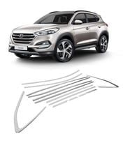 Hyundai Tucson Uyumlu Cam Çerçevesi 2016-2020 Paslanmaz Çelik Parça