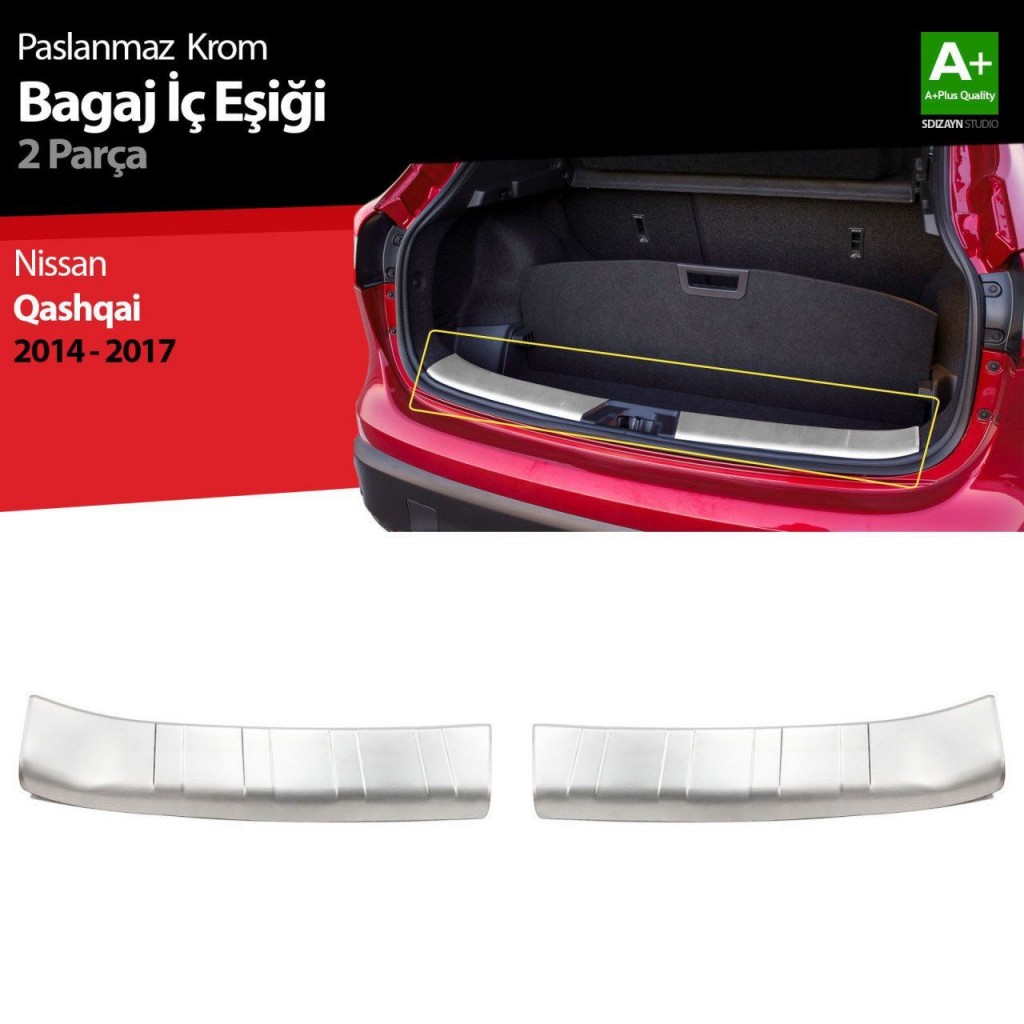 Nissan Qashqai Uyumlu 2 Krom Bagaj İç Eşiği 2014-2017